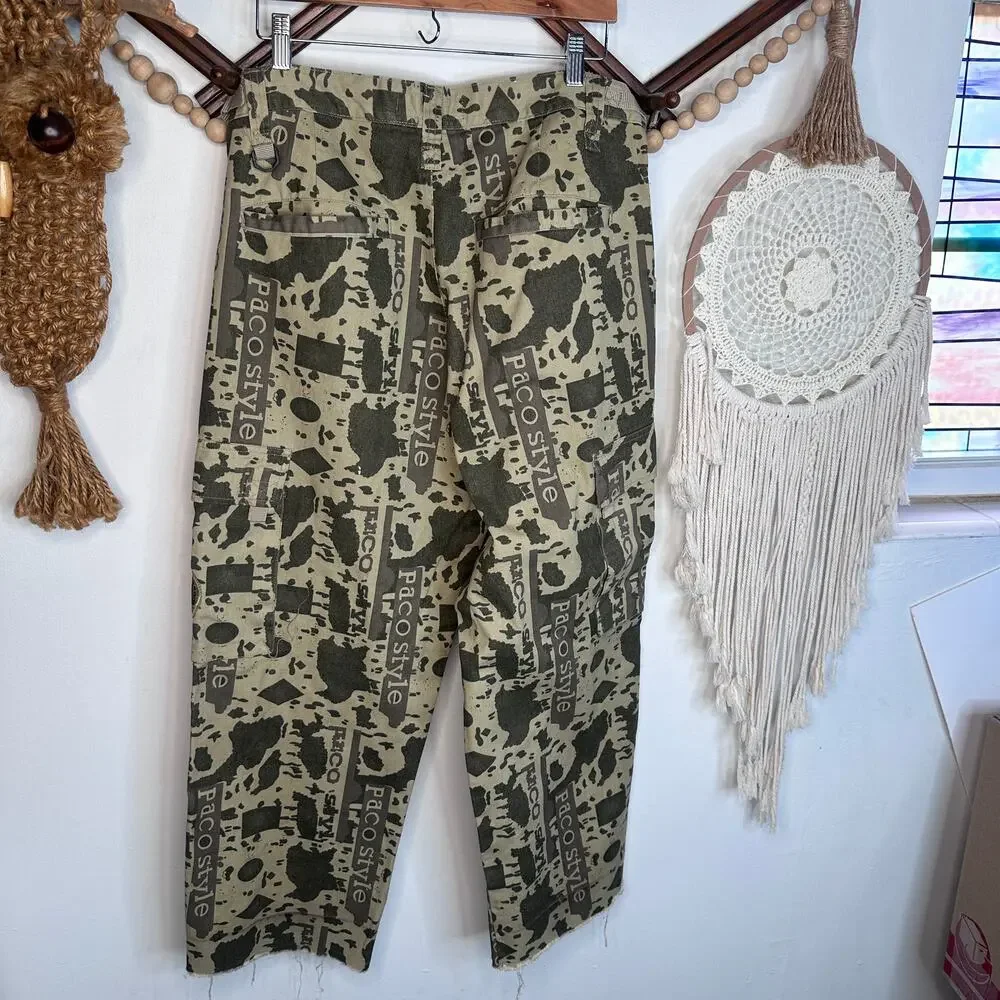 Vintage Y2K Paco Jeans Logo Cargo Baggy Pants